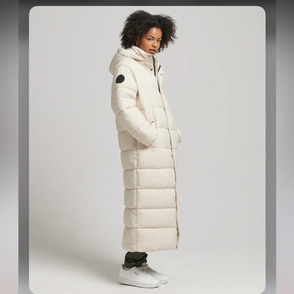 Superdry Cocoon Longline Puffer Coat - Picture 2 of 2
